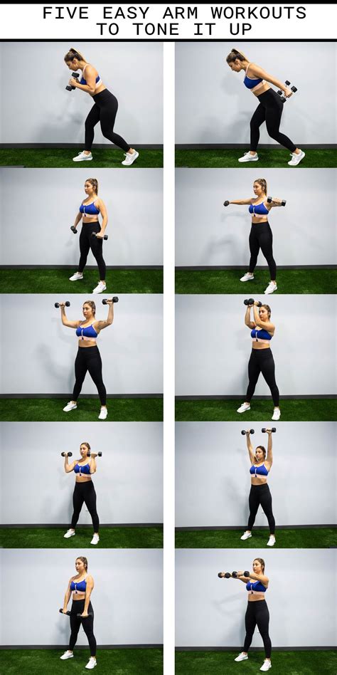 A Series Of Photos Showing How To Do The Same Exercise With One Arm And