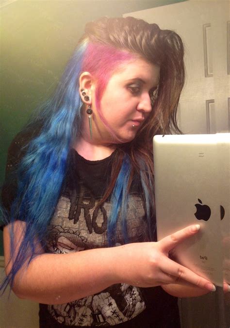 unbleached hair rockabilly blue manic panic on brown hair ideasofstyle
