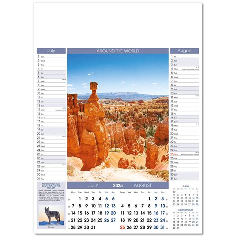 Around The World Wall Calendar Brunel Promotions