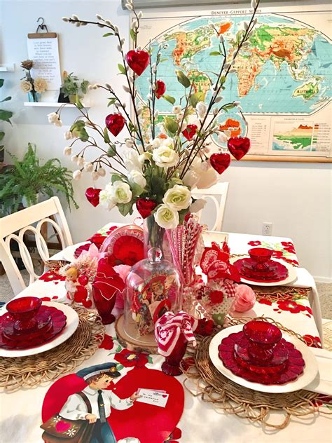 DIY Valentine’s Table Decor Using Vintage Finds from Goodwill and