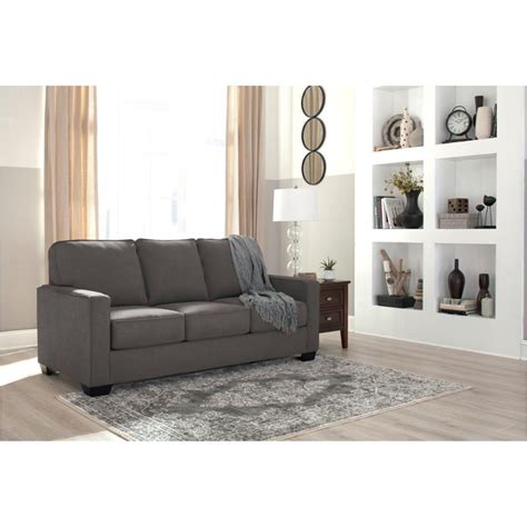 3590136 Ashley Furniture Zeb Charcoal Full Sofa Sleeper
