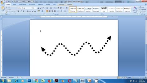 How To Make Curved Line In Word Microsoft Word Tutorial Youtube
