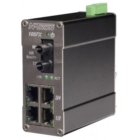 N Tron 105fx St Unmanaged Multimode Ethernet Switch 5 Port Wst Fiber