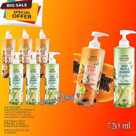 Avon Naturals Whitening Papaya And Soy Milk Hand And Body Lotion 750ml