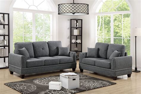 And most of our fabric sofas come with multiple choices of fabrics. 2PCS Sofa Set Ash Blk | Living room sets, Sofa and loveseat set, Black sofa set