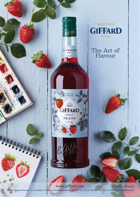 Giffard Strawberry Syrup Dansk Distribut R Sprit Co