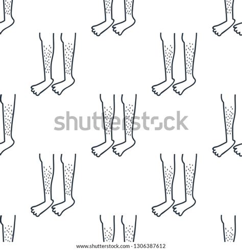 Hairy Legs Seamless Doodle Pattern Stock Vector Royalty Free 1306387612 Shutterstock