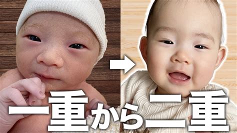 一重からくっきり二重に！？赤ちゃんの顔の変化まとめ【成長記録】 Youtube