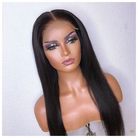 Brazilian Silky Straight Lace Front Human Hair Wig 130 Density 360