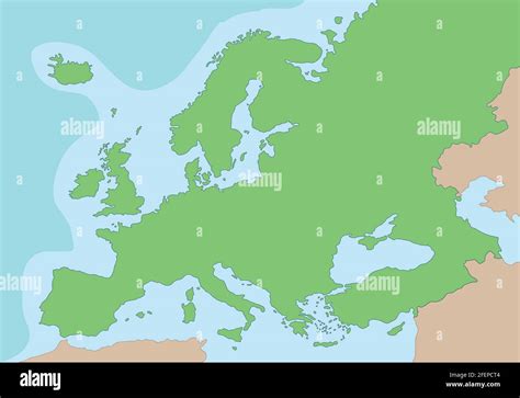 Physische Karte Von Europa Vektor Illustration Stock Vektorgrafik Alamy