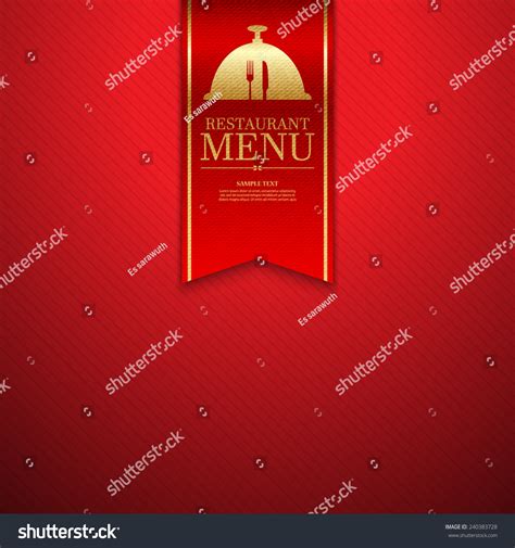 Restaurant Menu Designvector Stock Vector 240383728 Shutterstock