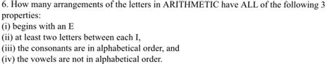 How many letters are there in english alphabet? Solved: 6. How Many Arrangements Of The Letters In ARITHME ...