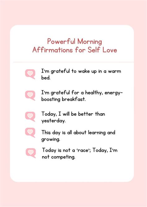 Powerful Morning Affirmations For Self Love Thediaryforlife
