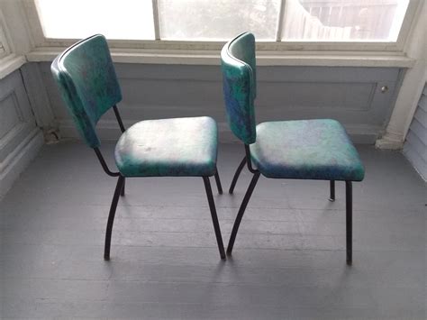 Vintage 50s Kitchen Chairs Dining Chairs Dinette Chairs Metal Vinyl