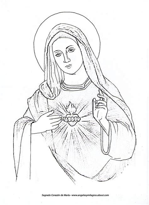 Dibujos Para Colorear De La Virgen Maria Para Ninos Dibujos De Ninos