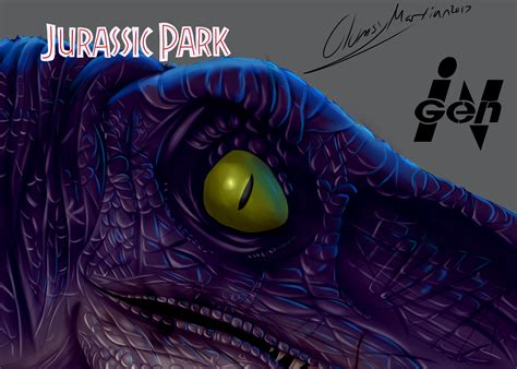 Female Velociraptor Digital Painting Jurassic Park Fan Art By