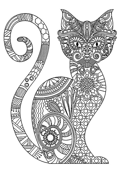 Easy Cat Coloring Pages Hotrety