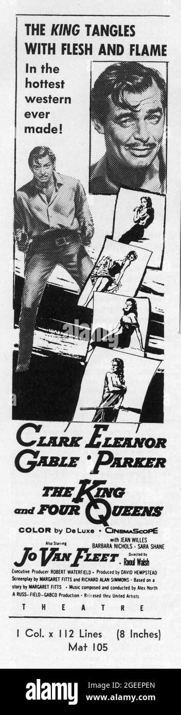Clark Gable Eleanor Parker Jean Willes Barbara Nichols And Sara Shane
