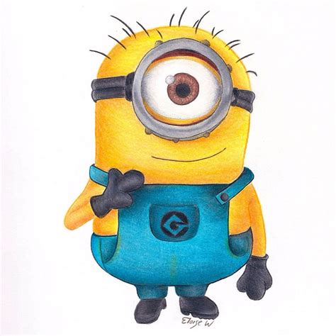 Cute Little Drawing Of A Minion From Despicable Me Minion Drawing