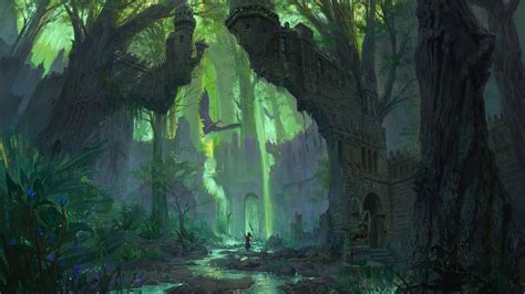 The Hunt In Applebottom Forest By Nick Ragetli Fantasy Landscape