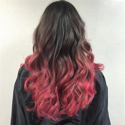 The pinks and purples blend seamlessly into one another to create this look that definitely packs a. Black to Dusty Pink Ombre Balayage in 2020 | Dip dye hair, Hair dye tips, Gold hair colors
