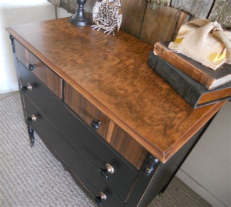 20 fresh dark furniture bedroom ideas : {createinspire}: Antique dresser {black & wood}