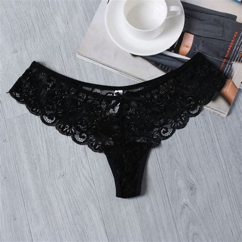 1pc Sexy Women Girl Lace Floral Lingerie Low Waist Thong Panty G String