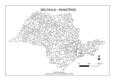 MAPA MUNICÍPIOS DE SÃO PAULO PARA COLORIR EM PDF