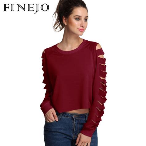Finejo Plus Size Xxl Ladies Women Casual O Neck Long Sleeve T Shirt Top Leisure Solid Shirt 31