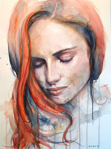 Kissed By Fire By Anna On Deviantart Art Art Images Watercolor Portraits