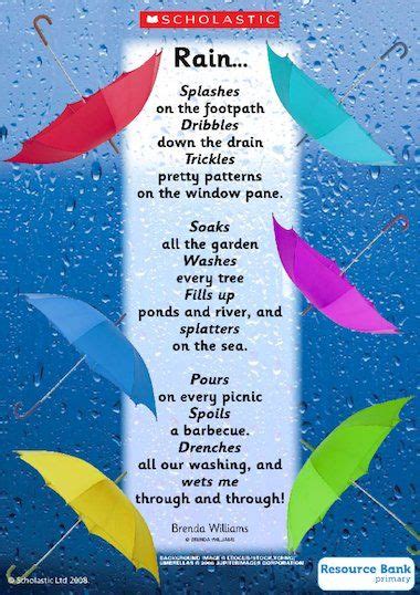 Rain Poem Poetry For Kids Rain Poems Kids Poems