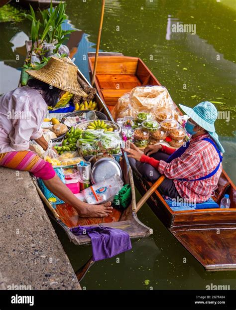 Damnoen Saduak Floating Market During Covid Lockdown In Ratchaburi