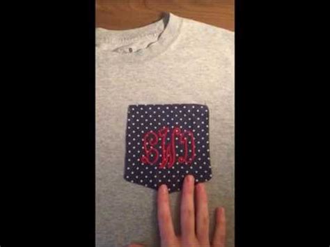 And you know how much the team here loves things that makes us smile. DYI Monogram Pocket Tee Shirt Embroidery - YouTube