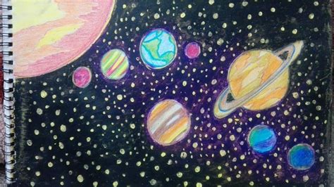 Як намалювати космос і різні планети простий дитячий малюнок Ravlyk