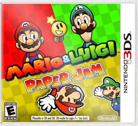 Mario And Luigi Paper Jam Boxart By Fawfulthegreat64 On Deviantart Art