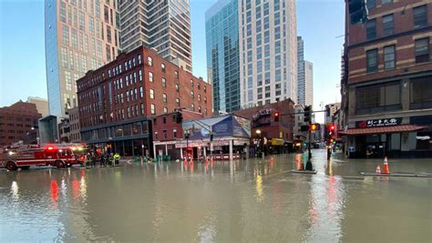 Water Main Break Floods Streets In Bostons Chinatown
