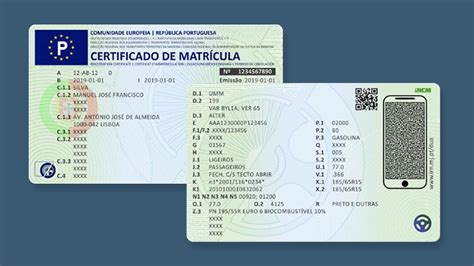 Novo Certificado De MatrÍcula Mg Clube De Portugal
