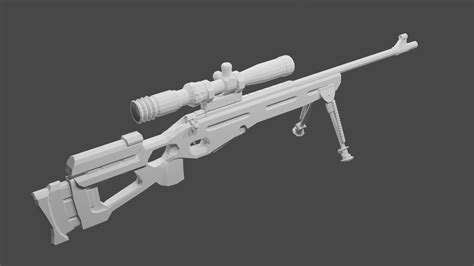 3d Asset Realtime Sv98 Sniper Rifle Cgtrader