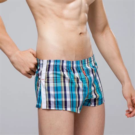 Mens Cotton Low Waist Loose Underpants Fashion Boxer Shorts Men S Breathable Home Boxers Shorts
