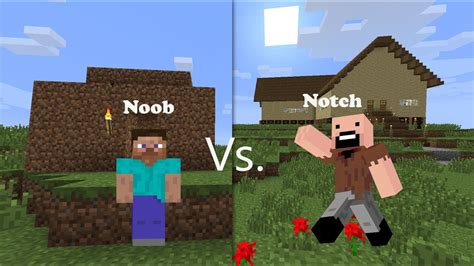 Noob Vs Notch Minecraft Youtube