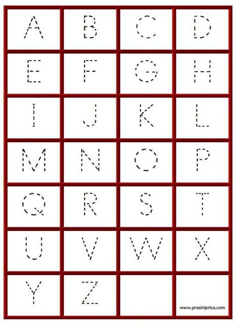 Tracing The Alphabet Letters Dot To Dot Worksheet Kids Alphabet