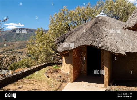 Traditional Basotho House At Liphofung Cave Lesotho Stock Photo Alamy