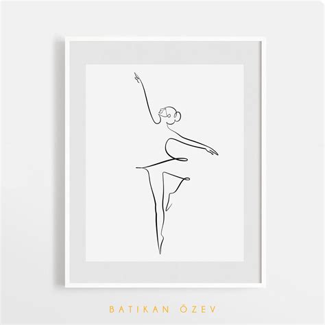 Ballerina Line Art Ballet Dancers Printable Line Drawing Etsy Ballet