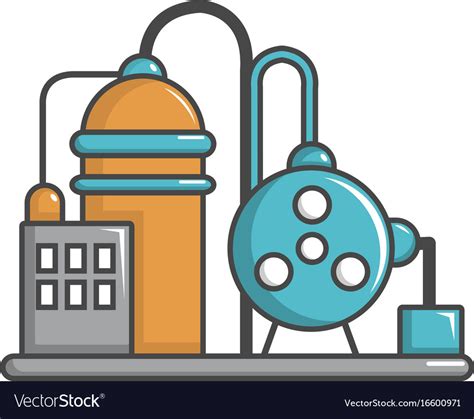 Industrial Abstract Machine Icon Cartoon Style Vector Image