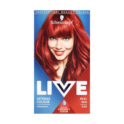 Schwarzkopf Live Intense Colour 35 Real Red Hair Dye Chemist Direct