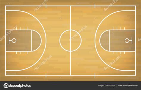 Basketball Court Wooden Floor View Vector Stock Vector By ©yevgenijd