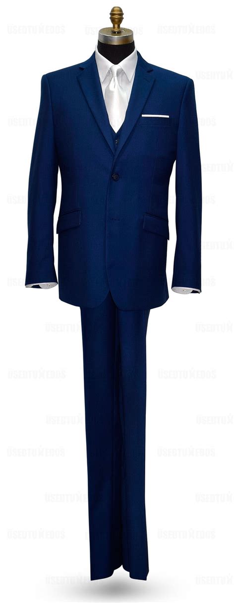 Mens Indigo Blue Slim Fit Suit