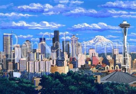 Space Needle Painting At Explore Collection Of