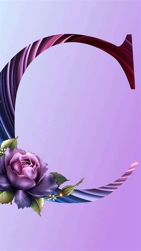 C Letter Purple Flower Letter C Hd Phone Wallpaper Peakpx