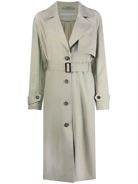 12 Storeez Belted Button Up Trench Coat Farfetch